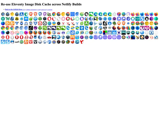 screenshot of Demo Eleventy Img Netlify Cache