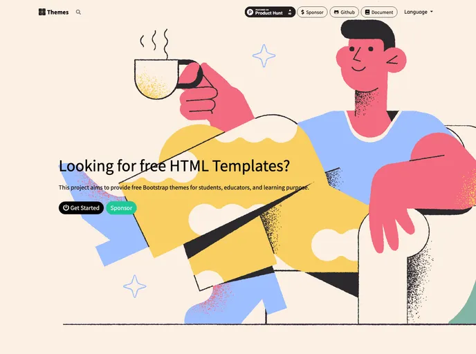 screenshot of Bootstrap Themes