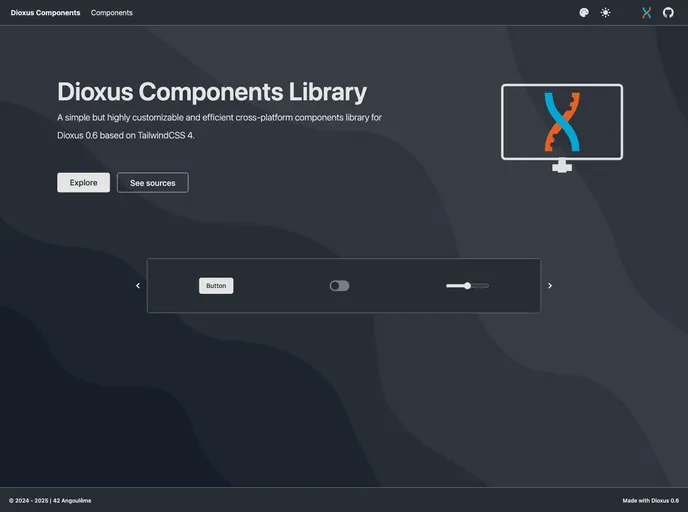 screenshot of Dioxus Tw Components
