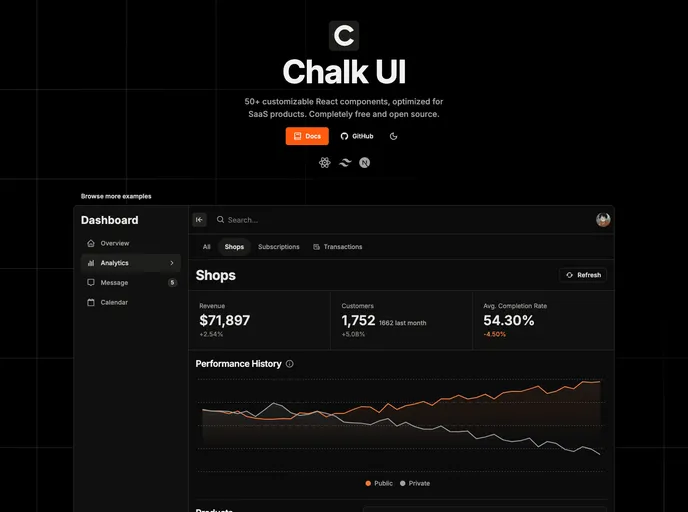 Chalk UI screenshot