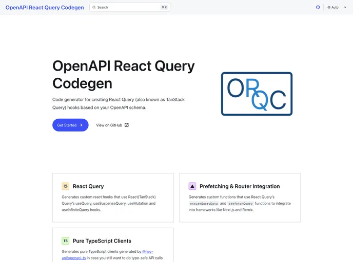 Openapi React Query Codegen screenshot