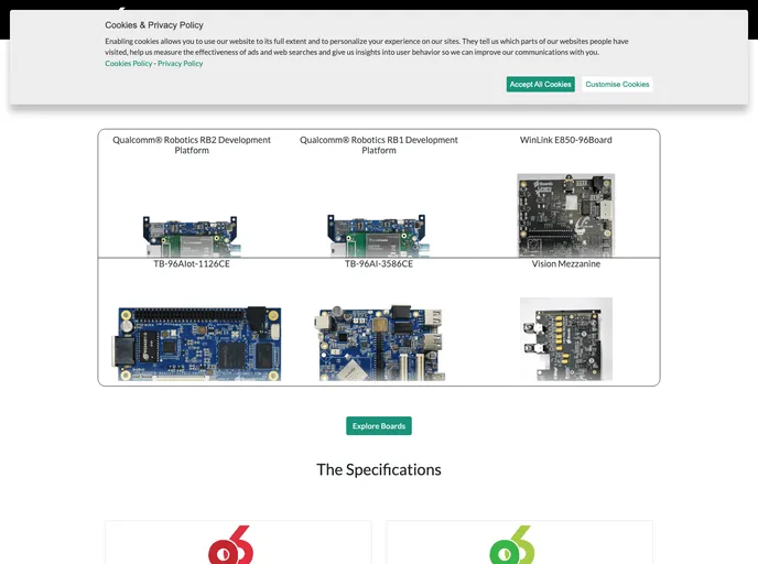 screenshot of Website