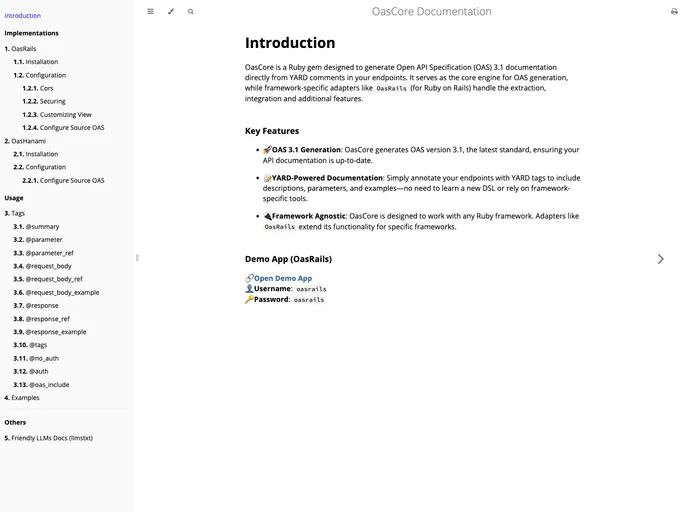 screenshot of Oas_rails
