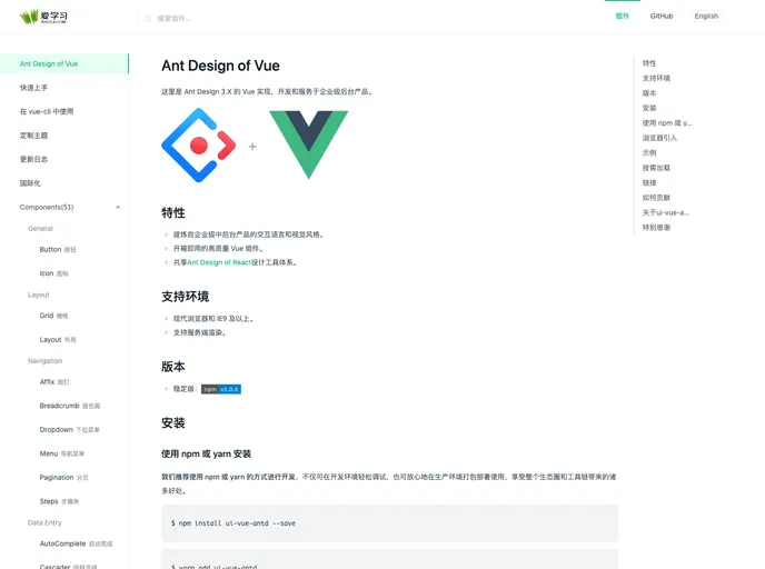 UI Vue Antd screenshot