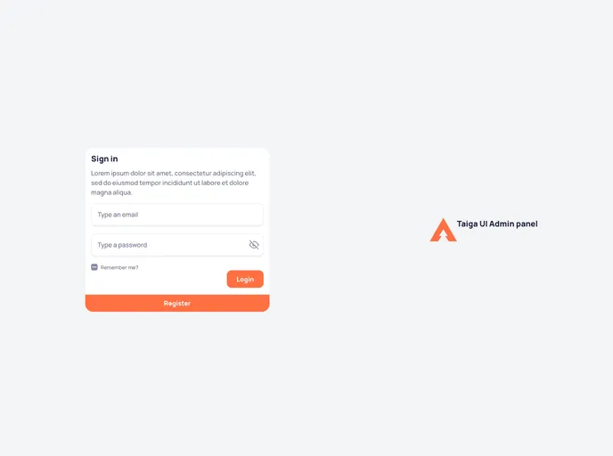 screenshot of Taiga UI Admin