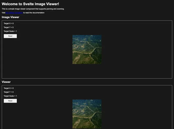 screenshot of Svelte Image Viewer