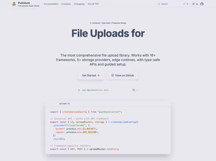 screenshot of Pushduck