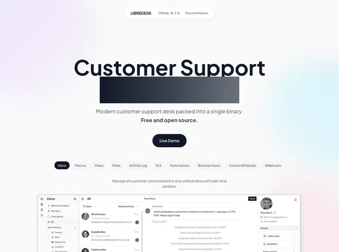 Libredesk screenshot