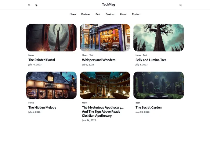 Nextjs Tech Magazine Template screenshot