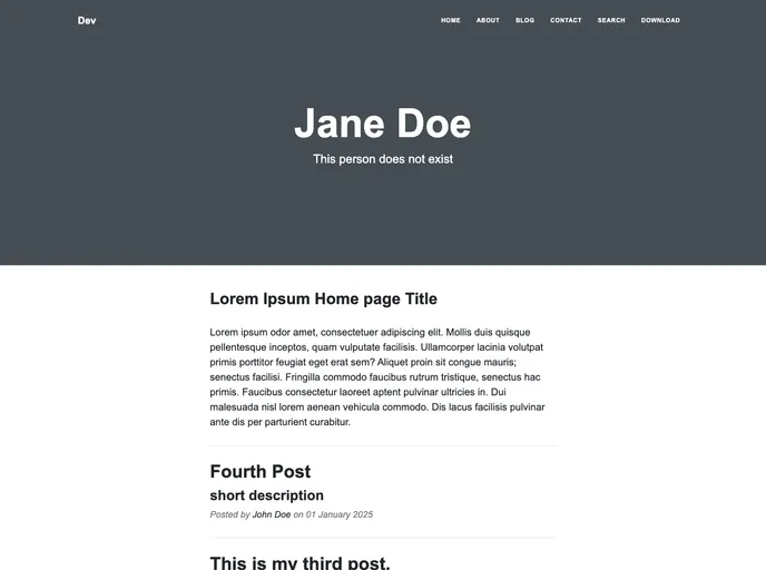 screenshot of 11ty Clean Blog Startboostrap