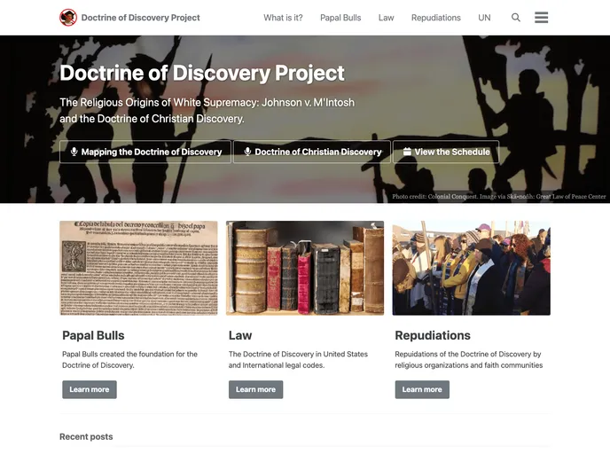 Doctrineofdiscovery.org screenshot