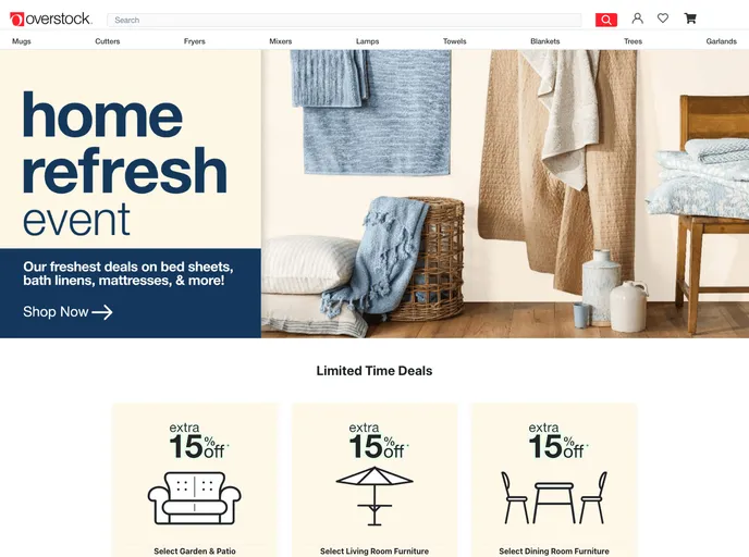 screenshot of Overstock.com