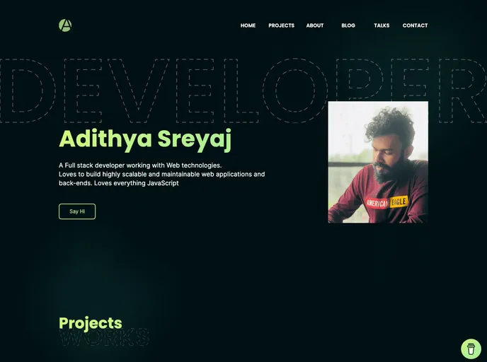 screenshot of Portfolio