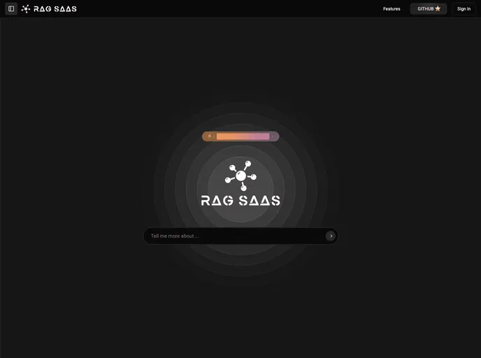 screenshot of RAG SaaS