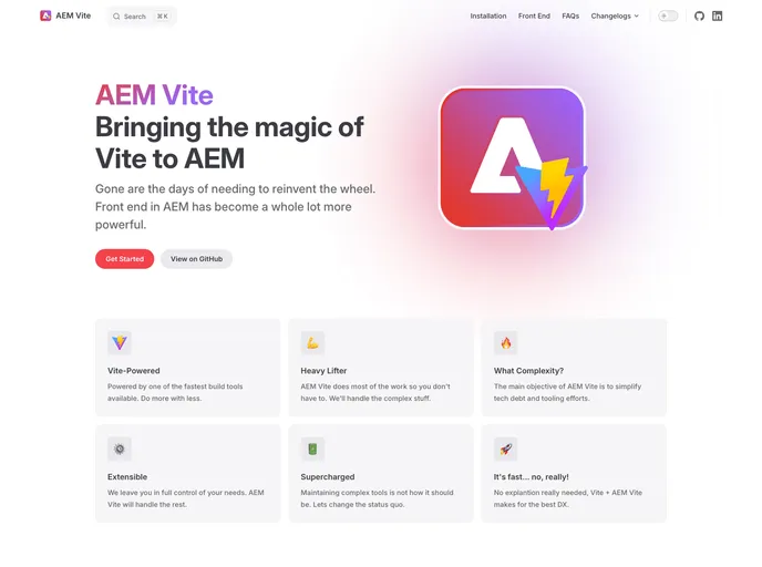 screenshot of Aem Vite