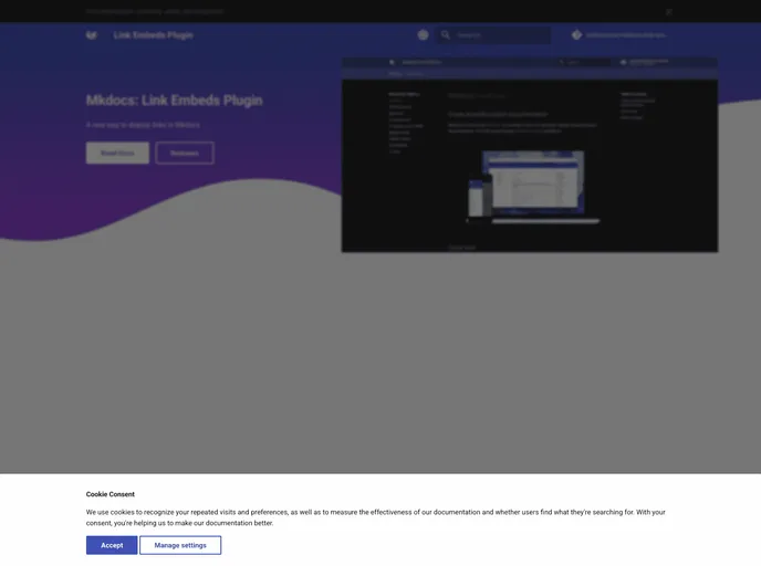 screenshot of Mkdocs Link Embeds