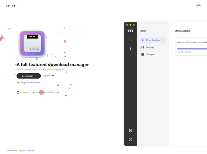 screenshot of Motrix