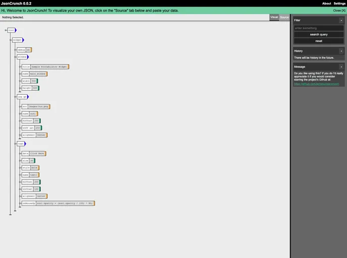 screenshot of Jsoncrunch