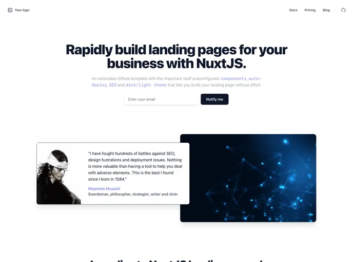 Landing Nuxt Template screenshot