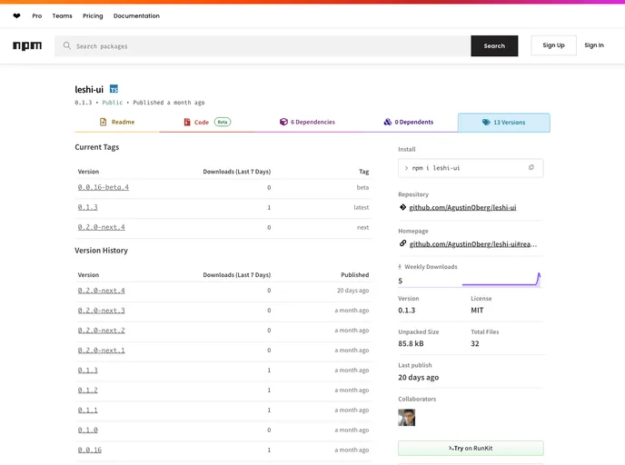 screenshot of Leshi UI