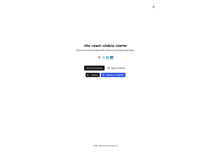 Vite React Chakra Starter