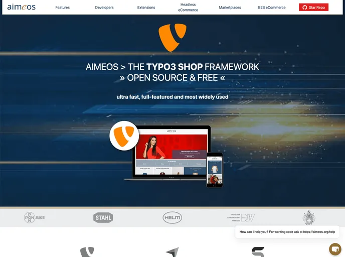 Aimeos Typo3 screenshot