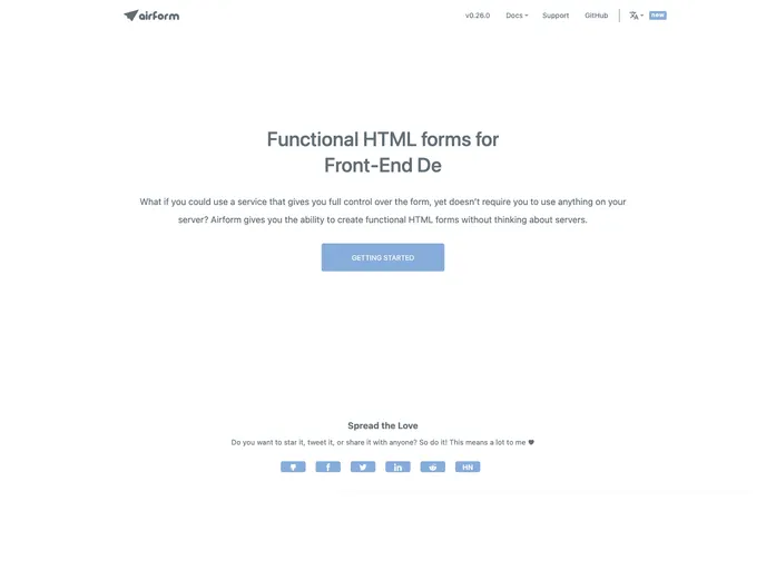 screenshot of Airform