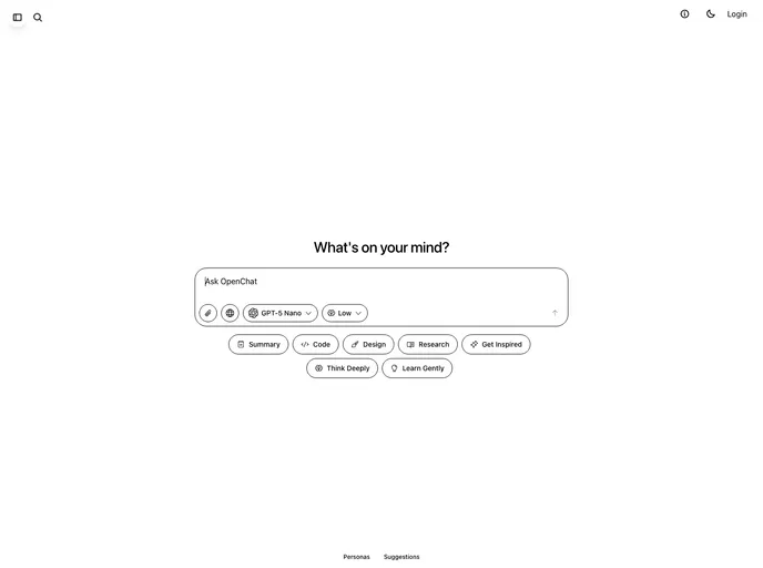 screenshot of OpenChat
