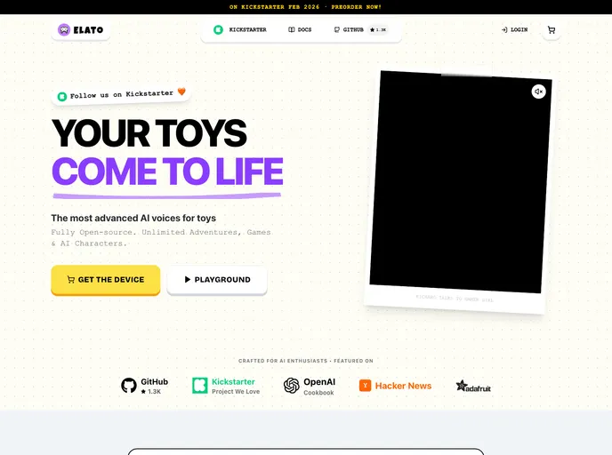 screenshot of ElatoAI