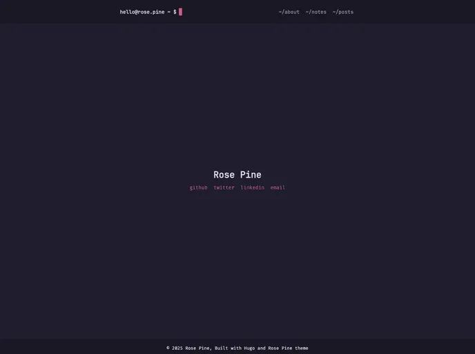 Hugo Theme Rose Pine screenshot