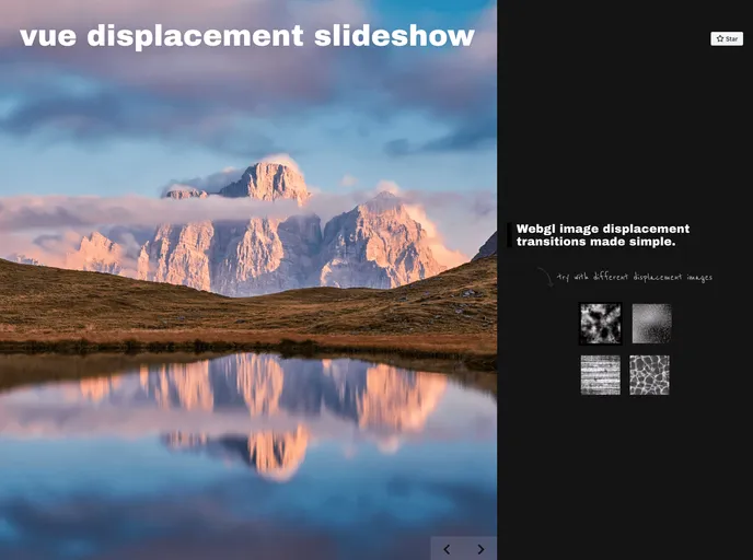 Vue Displacement Slideshow