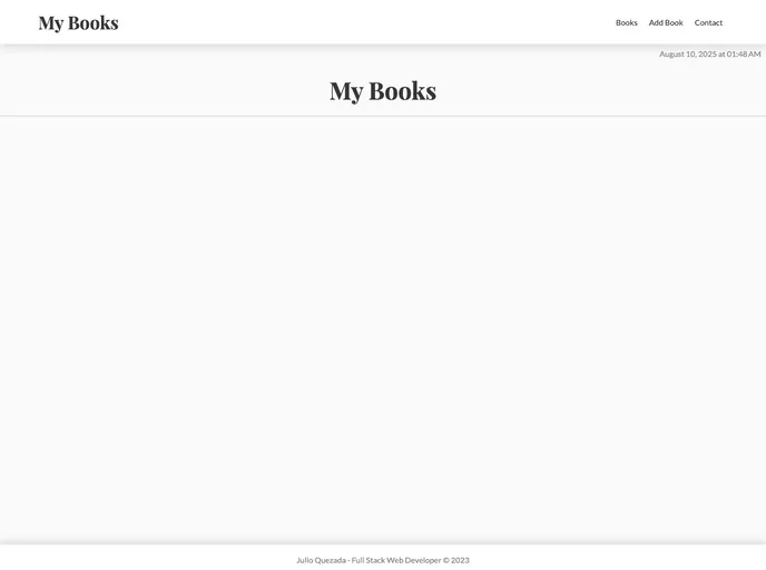 screenshot of My Books