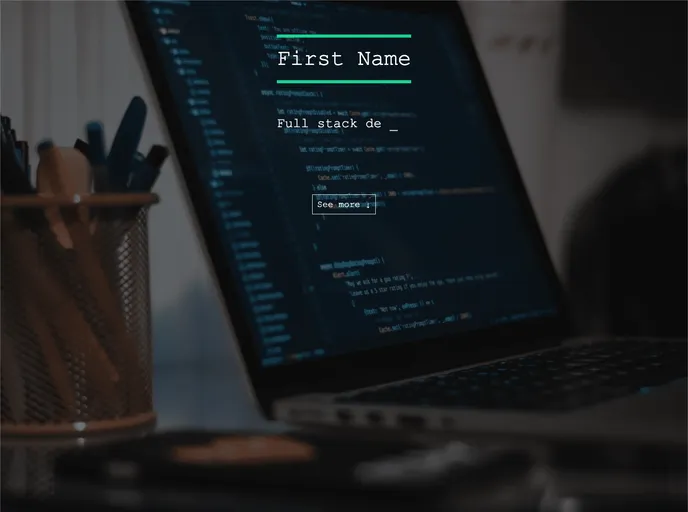 screenshot of Portfolio Template