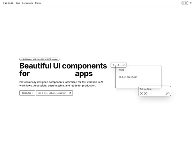 screenshot of UI Kit.ai