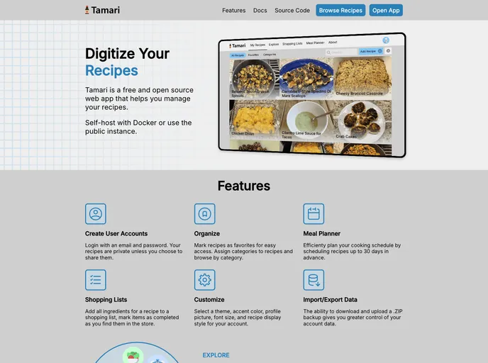 screenshot of Tamari