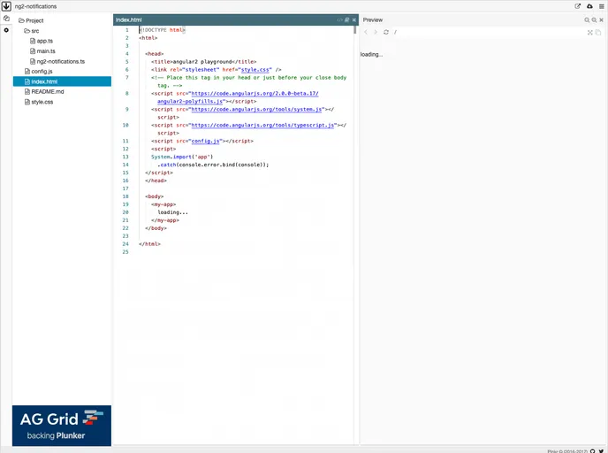 screenshot of Ng2 Notifications