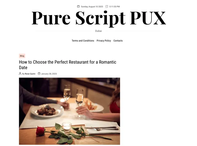 screenshot of Pux Starter App