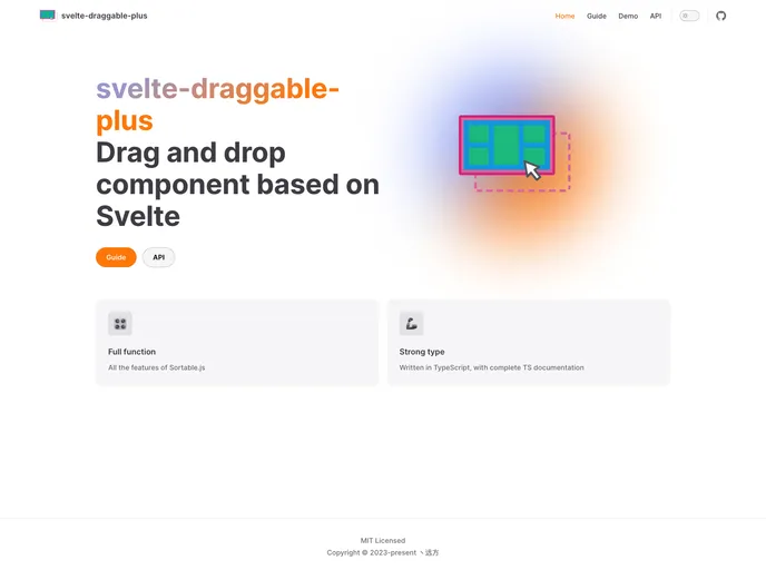 screenshot of Svelte Draggable Plus