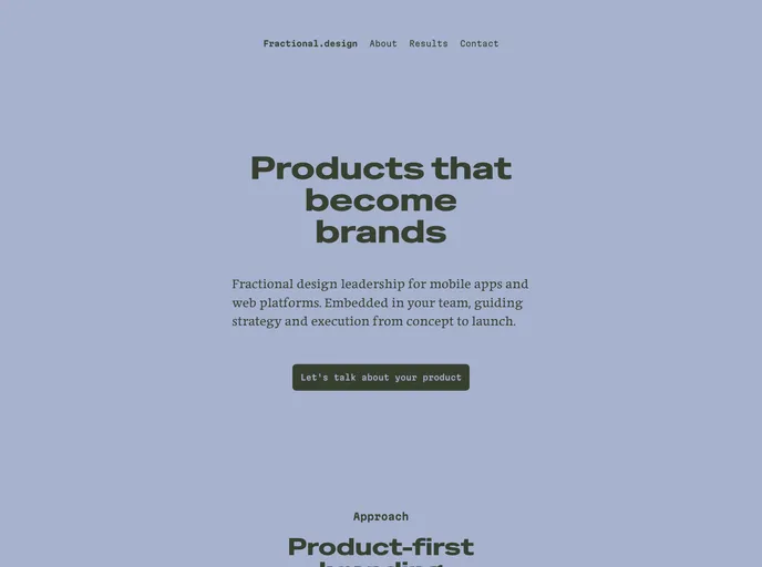 screenshot of Fractional Design