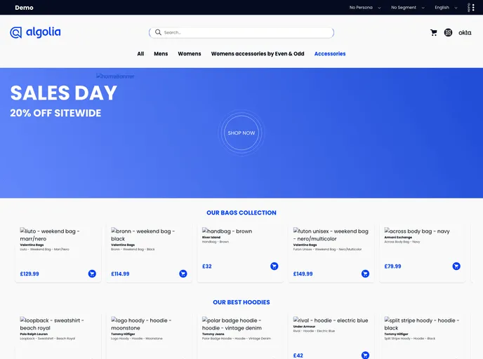 screenshot of Algolia React Boilerplate