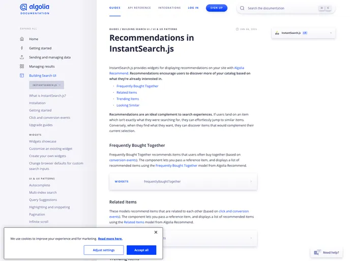 screenshot of Recommend