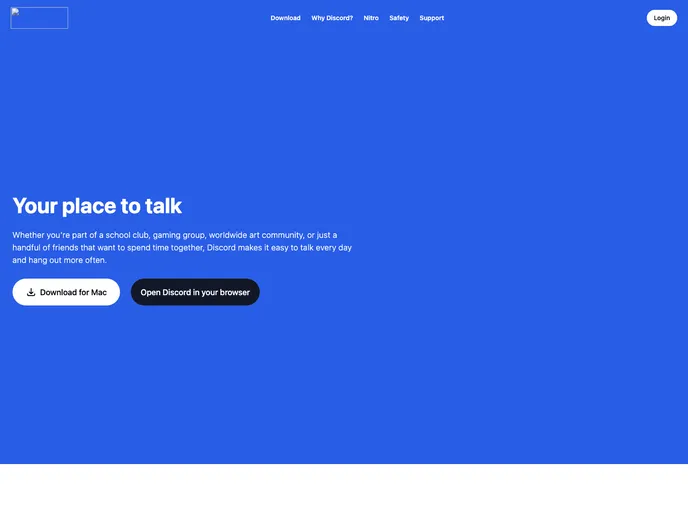 screenshot of Discord 2.0 Reactjs Tailwindcss