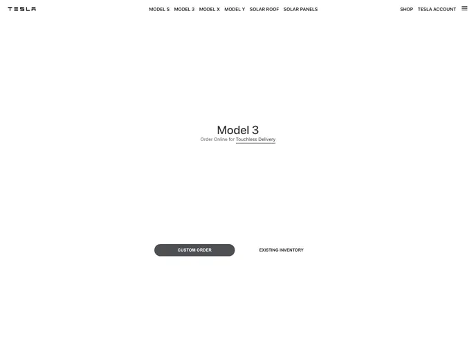 screenshot of Tesla Clone