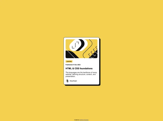 screenshot of Blog Preview Card_frontend_project