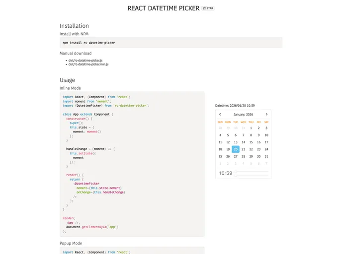 Rc Datetime Picker screenshot