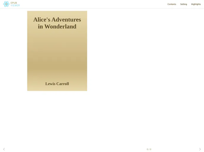 React Epub Viewer screenshot