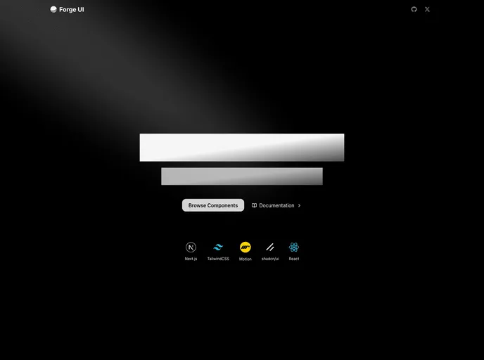 screenshot of Forgeui