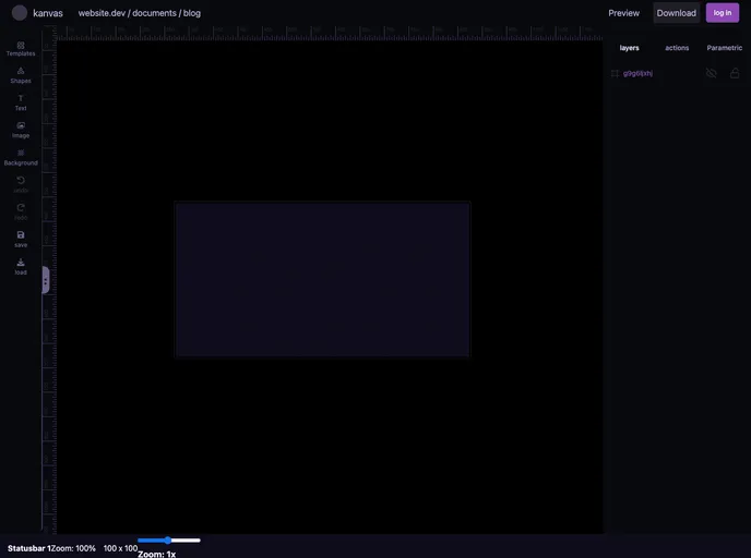 screenshot of Kanvas