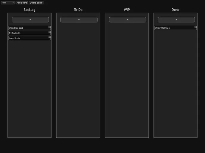 screenshot of Svelte Todo