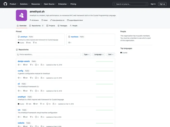 screenshot of Amethyst